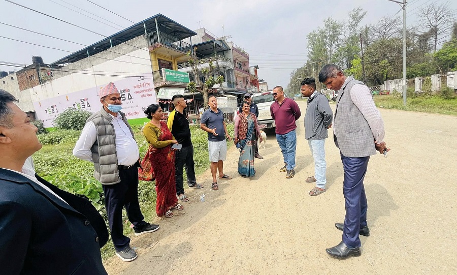 सुनवलमा तीन करोडको लागतमा सडक स्तरोन्नति कार्य सुरु