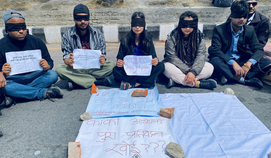 शिक्षकको प्रदर्शन : सडकमै नाचगान (फोटो फिचर)