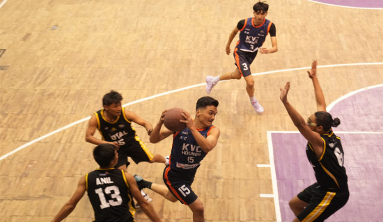 बास्केटबल लिग : हाउन्ड्सको पहिलो जित