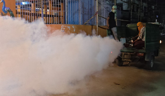 जलेश्वरमा लामखुट्टे नियन्त्रण अभियान सुरु