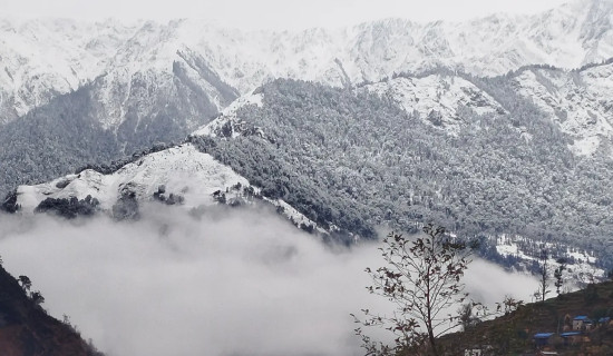 लेकाली क्षेत्रमा हिमपात, जनजीवन प्रभावित