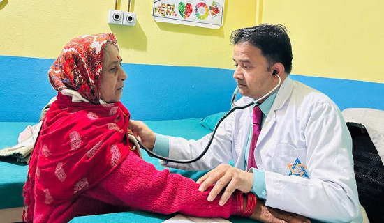 निःशुल्क स्वास्थ्य शिविरबाट ४९५  सेवाग्राही लाभान्वित