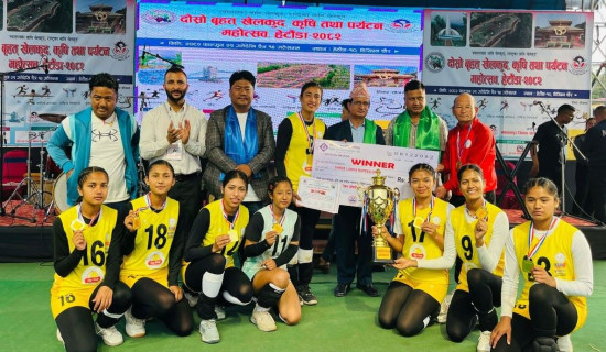 न्यू डायमन्डले जित्यो महिला भलिबल उपाधि