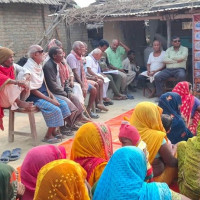 चितवन राष्ट्रिय निकुञ्जका तालतलैया सुक्दै