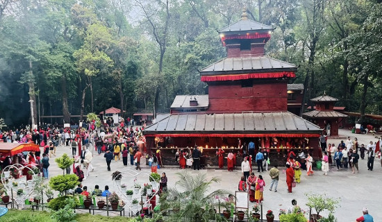 चैतेदसैंको मुख्य दिन कालिका मन्दिरमा भक्तजनको घुइँचो