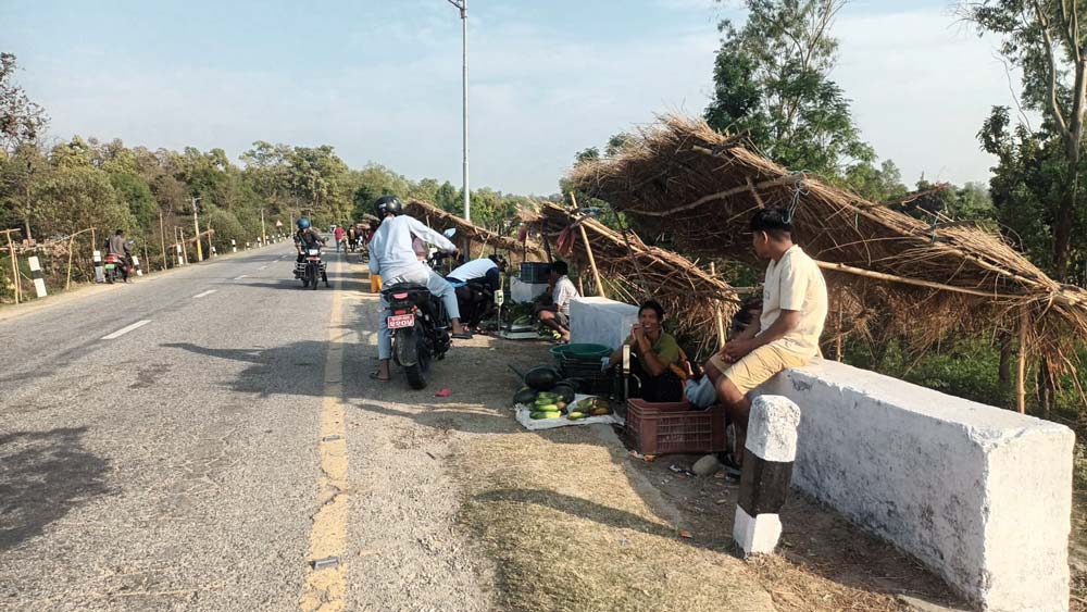 बगरमा तरकारी खेती, सडकछेउमा कुटिया