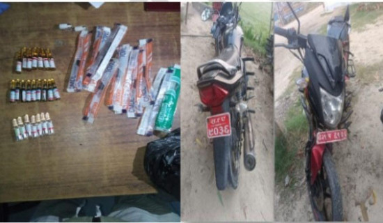 सप्तरीमा लागुऔषध र दुई मोटरसाइकल सहित चार जना पक्राउ