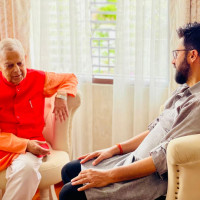 रास्वपा सभापति लामिछाने र महन्थ ठाकुरबिच भेट