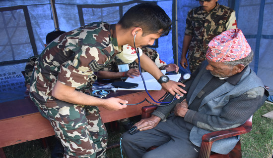 जलजलामा सेनाद्वारा स्वास्थ्य शिविर सञ्चालन