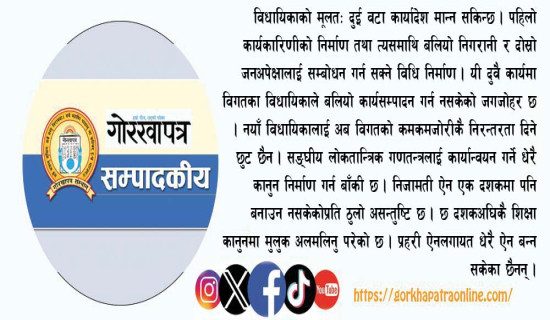 नयाँ विधायिकाप्रति अपेक्षा