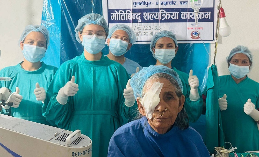 मोतिबिन्दु शल्यक्रियापछि ५२ जनाको उज्यालो फर्कियो