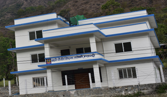 बेनीको सिङ्गा तातोपानीमा प्रहरी चौकीको भवन निर्माण