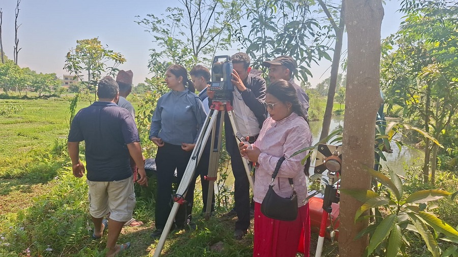 कावासोतीमा पुनः सुरु भयो जग्गाको नापी