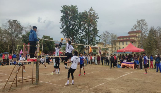 घोराहीमा मुख्यमन्त्री कप भलिबल प्रतियोगिता सुरु, गुल्मी र पाल्पाको विजयी सुरुवात