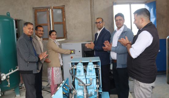 पाल्पा अस्पतालमा अक्सिजन प्लान्ट सञ्चालन