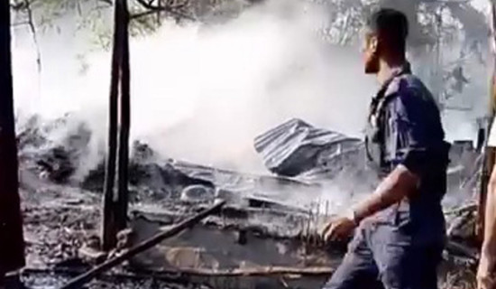 सप्तरीमा ग्यास लिक भएर आगलागी