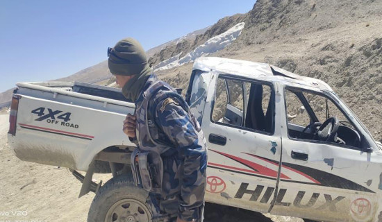 कोरलानाकामा जिप दुर्घटनामा चालक घाइते