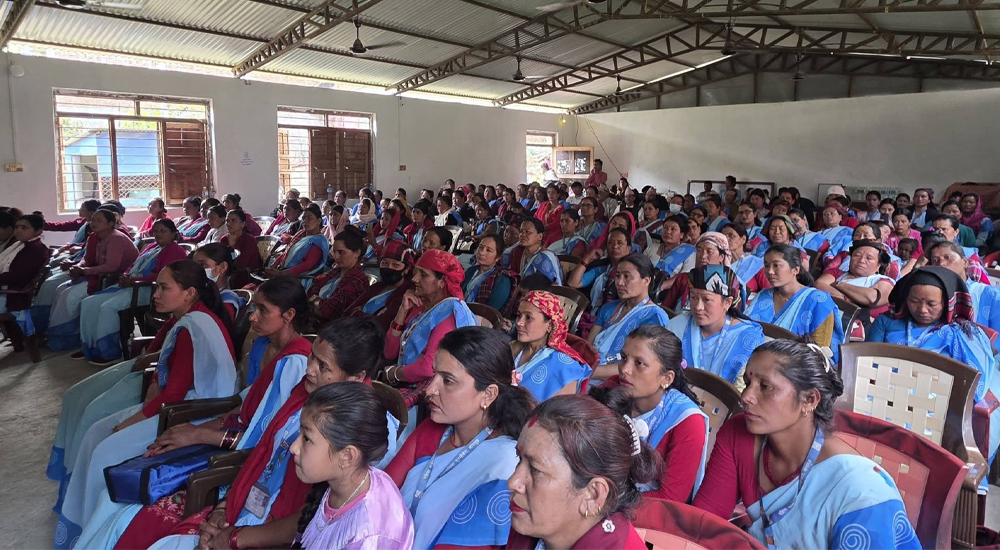 जैमिनीमा महिला स्वास्थ्य स्वयंसेविकाको सम्मेलन