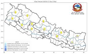 आज पनि केही जिल्लामा वर्षा, अब तराई क्षेत्रमा तातो बढ्ने