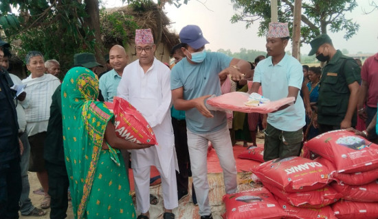 हावाहुरी पीडित मुसहर समुदायलाई राहत वितरण