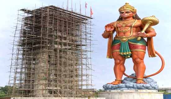 अयोध्यासँग नेपालगन्जलाई जोड्न १०८ फिट अग्लो हनुमानको मूर्ति निर्माण