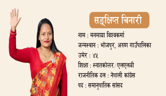 मनमाया विश्वकर्मा साहित्यदेखि संसद्सम्म