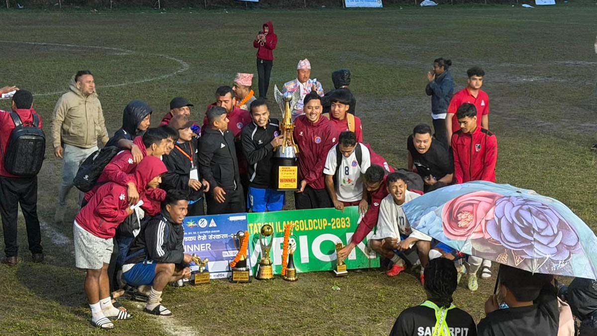 इलाम गोल्डकपको उपाधि मछिन्द्रलाई: एनआरटीलाई दुई शून्यले हराउँदै चुम्यो ट्रफी