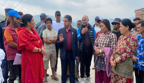 असिना-पानीले क्षतिग्रस्त बालीको अनुगमन