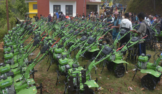 भुम्लुका २३५ किसानलाई अनुदानमा मिनीटिलर