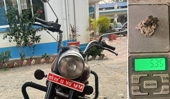 हेल्मेटभित्र ब्राउन सुगर लुकाएर ओसारपसार