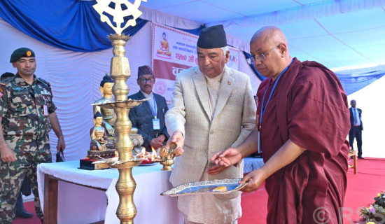पञ्चशील र चार आर्य सत्य सिद्धान्त राष्ट्रिय एकताका मार्गनिर्देशक हुन् : राष्ट्रपति