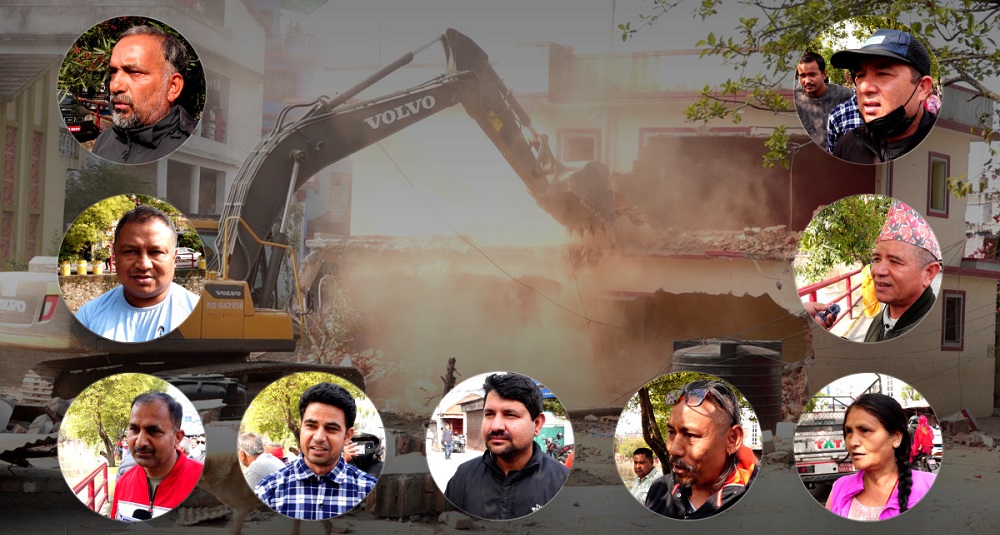 धोबीखोला अतिक्रमण हटाउने अभियानमा स्थानीयको ऐक्यबद्धता