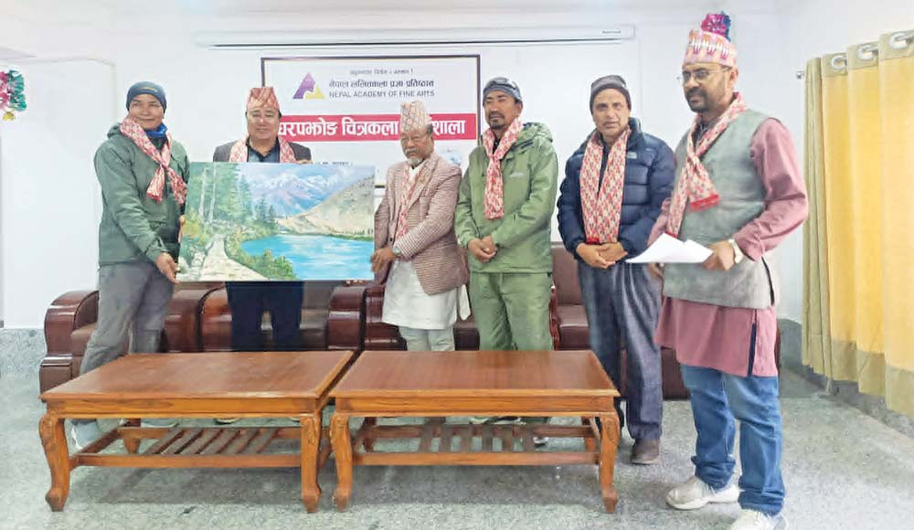जोमसोममा चित्रकला र मूर्तिकला कार्यशाला