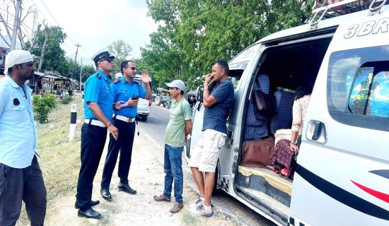 बाँकेमा १५७ सवारी साधनमाथि कारबाही