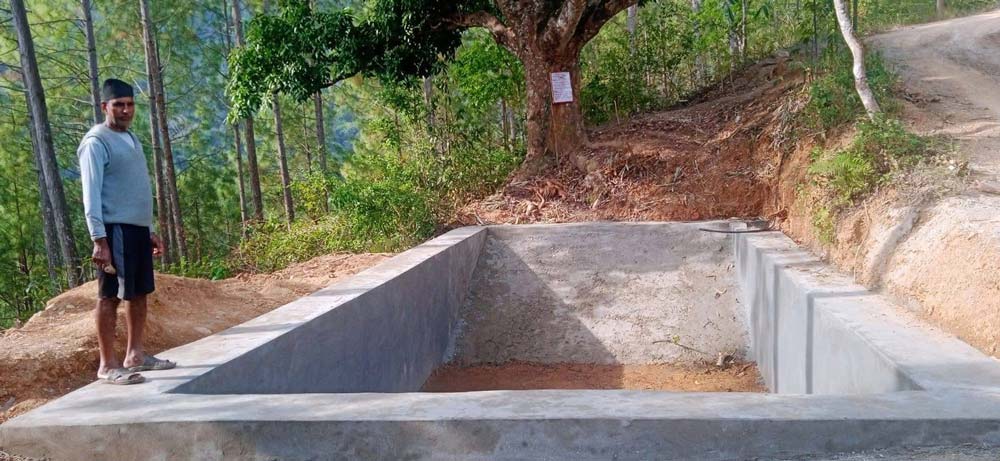 डढेलो नियन्त्रणका लागि पोखरी निर्माण