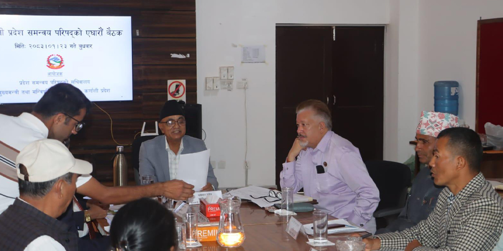 कर्णाली प्रदेश समन्वय परिषद्को बैठक : आगामी आवको नीति तथा कार्यक्रममा छलफल