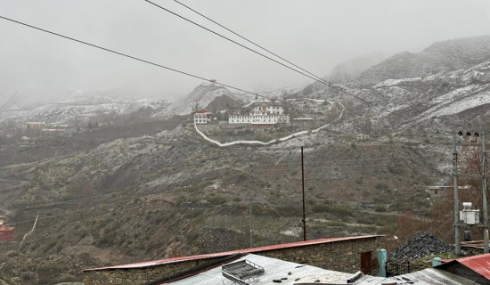 बर्खा लाग्यो, तर हिउँ पर्न छाडेन