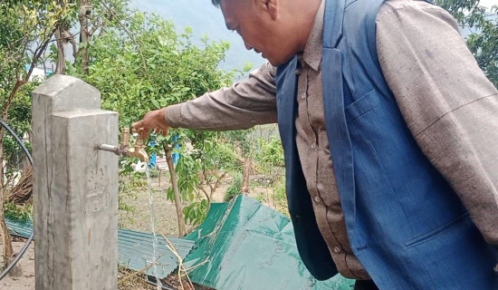 गौमुखी गाउँपालिकामा पन्ध्र सय ४५ धारा निर्माण