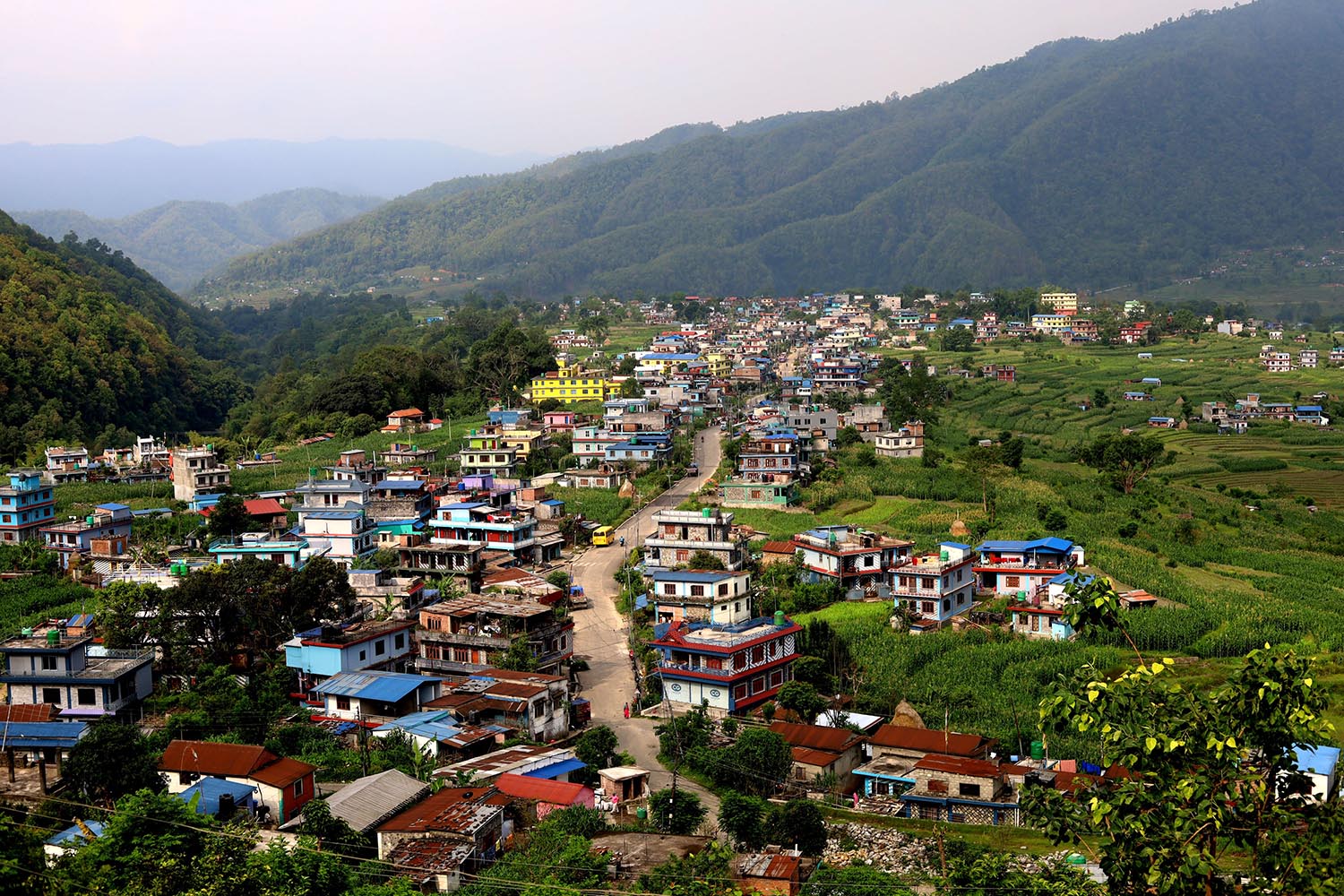 भोर्लेटार बजार र आसपासको दृश्य