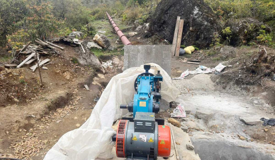 ताप्लेजुङको हिमाली गाउँ ग्याब्लामा लघु जलविद्युत् आयोजना निर्माण तीव्र