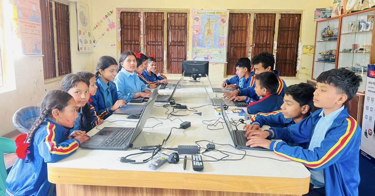 प्रविधिमैत्री बन्दै थानपति आधारभूत विद्यालय