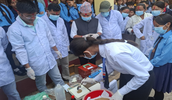 पाल्पामा विद्यार्थीलाई माटो परीक्षणसम्बन्धी प्रशिक्षण