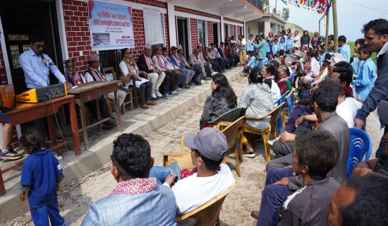 ओझागाउँ विद्यालयको भवन निर्माण सम्पन्न