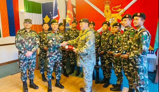 नेपाली सेनालाई रजत पदक