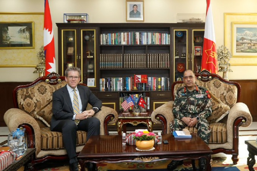 सेनाप्रमुख शर्मासँग अमेरिकी राजदूतको भेटवार्ता