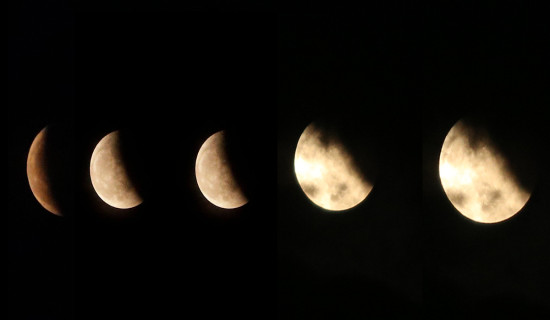 सकियो खग्रास चन्द्रग्रहण (फोटो फिचर)