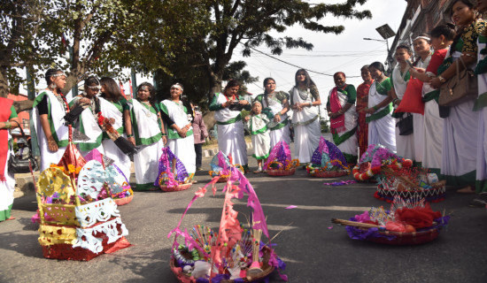 काठमाडौंमा समाचकेवा (फोटो फिचर)