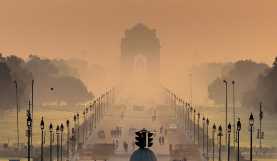 नयाँ दिल्लीमा वायु प्रदुषणको मात्रा ‘गम्भीर’ तहमा पुग्यो