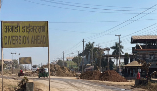 बुटवल–नारायणगढ सडक निर्माण पूरा हुने आशा पलायो