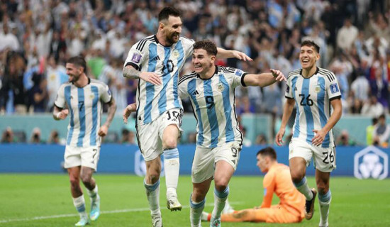 अर्जेन्टिना छैटौं पटक विश्वकपको फाइनलमा